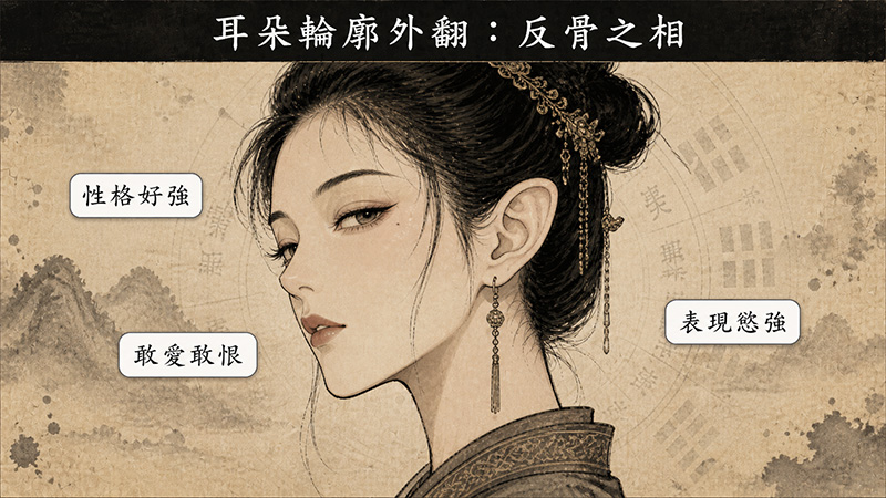 耳朵輪廓外翻的女人