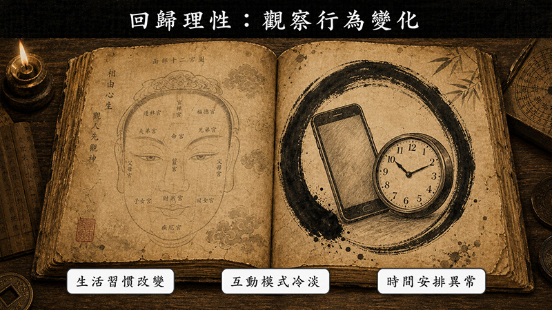 面相只能作為參考,真正要觀察的是關係中的異常變化