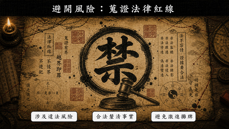 避開風險:蒐證法律紅線
