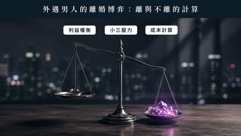 外遇男人為什麼有時想離婚,有時又不願離婚?