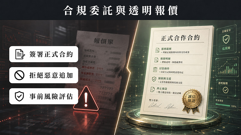 合規委託與透明報價