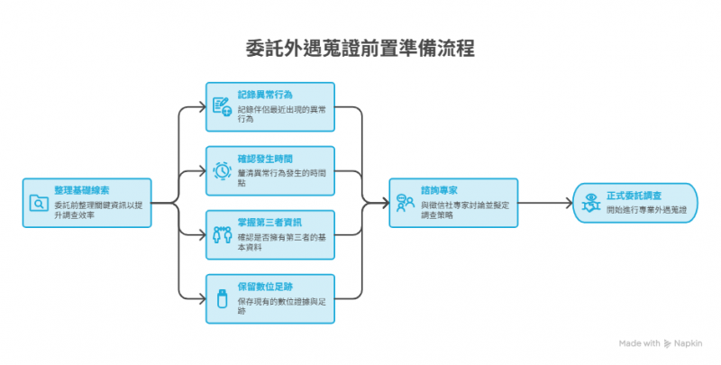 委託徵信社前,可以先準備哪些線索? 委託徵信社前,可以先準備哪些線索?