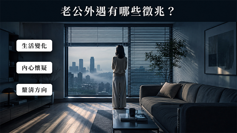 老公外遇有哪些徵兆?5 大異常與合法處理方式-勵心徵信