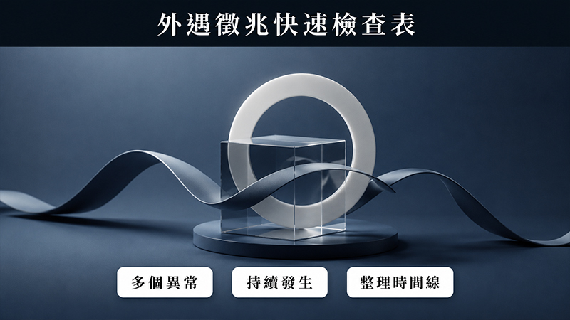老公外遇徵兆快速檢查表