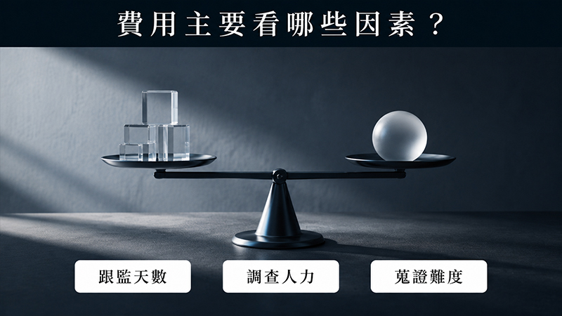 外遇調查費用主要看哪些因素?