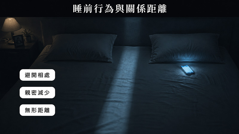 生活細節二:睡前行為改變,可能反映關係距離