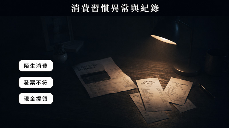 生活細節三:消費習慣異常,重點是能不能合理說明