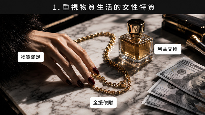 重視物質生活的女人