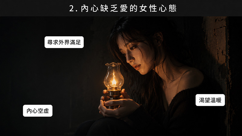 內心缺乏愛的女人