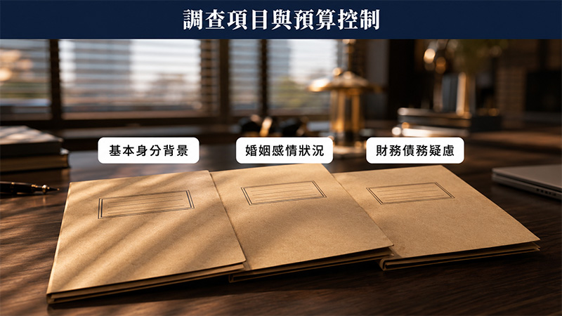 婚前徵信常見調查項目,費用差在哪裡?