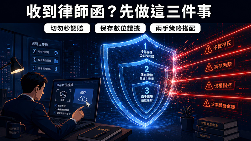 收到侵權律師函時,企業必做的三個自保動作