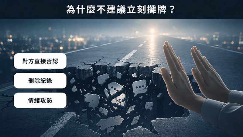 發現老公外遇後,勵心徵信為什麼不建議立刻攤牌?