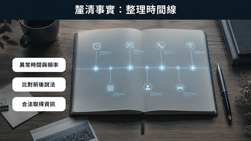 懷疑老公外遇怎麼辦?先整理一份時間線