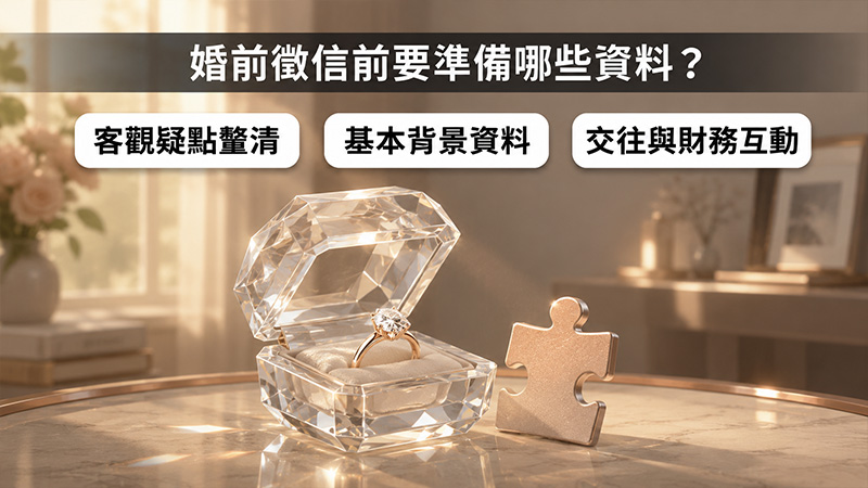 婚前徵信前要準備哪些資料?