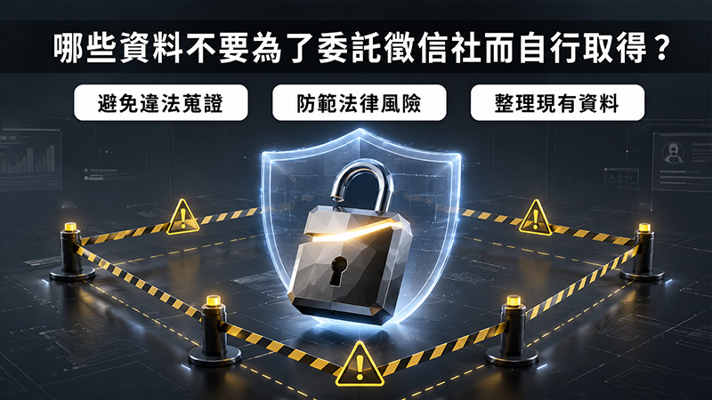 哪些資料不要為了委託徵信社而自行取得?