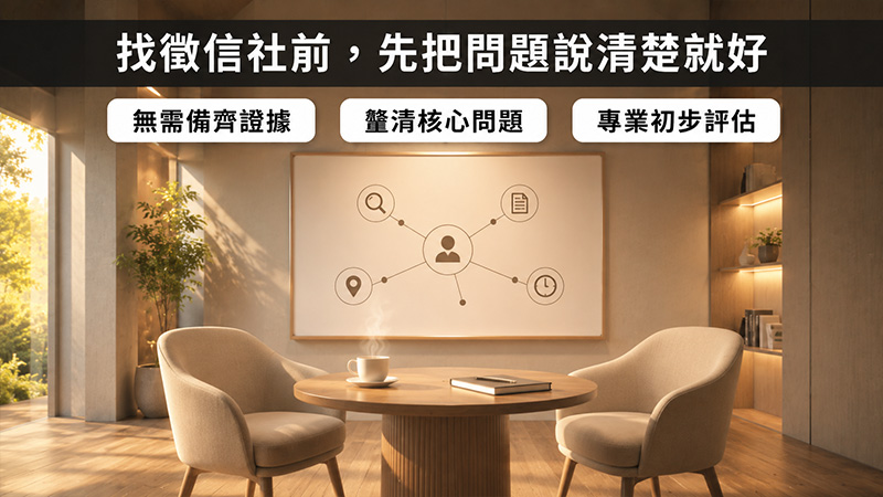 找徵信社前,先把問題說清楚就好
