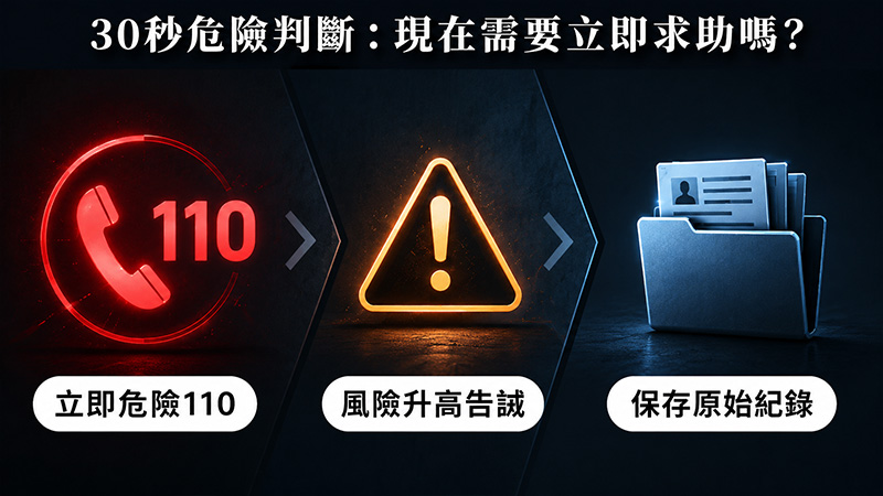 30秒危險判斷:現在需要立即求助嗎?