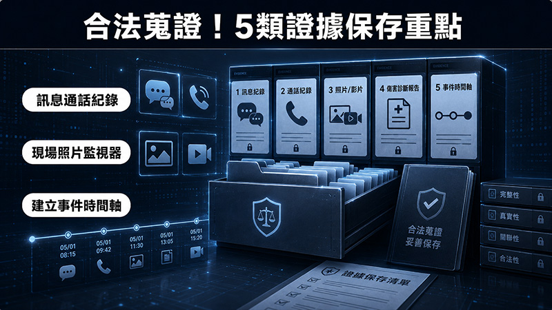 恐怖情人騷擾怎麼合法蒐證?5 類證據保存重點