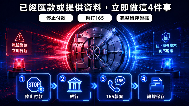 已經匯款或提供資料,立即做這4件事