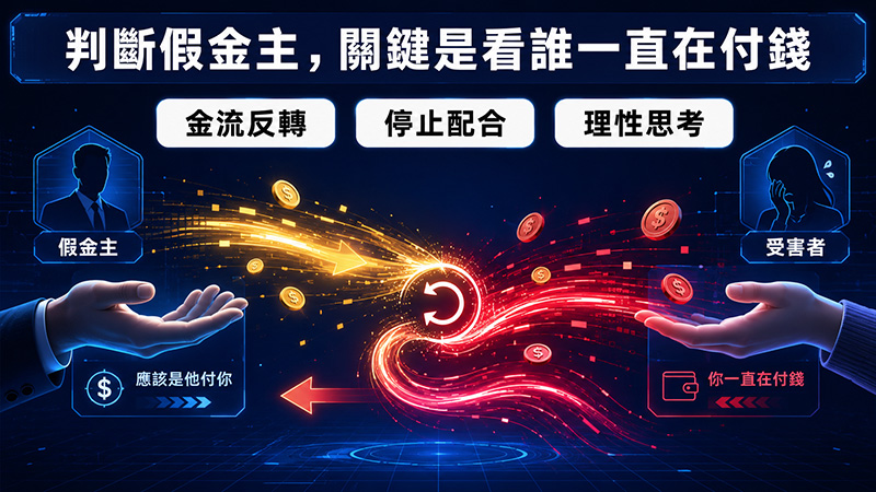 判斷假金主,關鍵是看誰一直在付錢