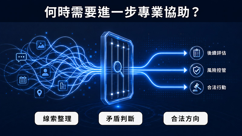 自己查了還是對不起來,什麼時候需要進一步協助?