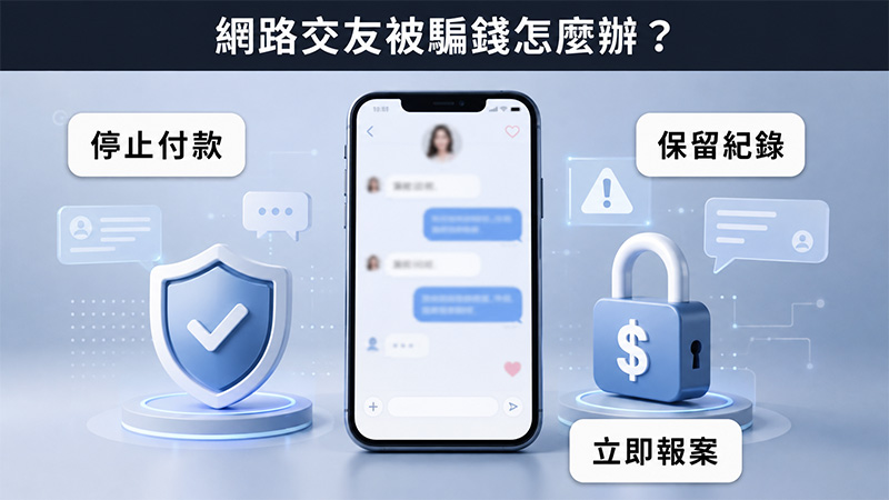 網路交友被騙錢怎麼辦?錢能追回嗎?報案與證據整理