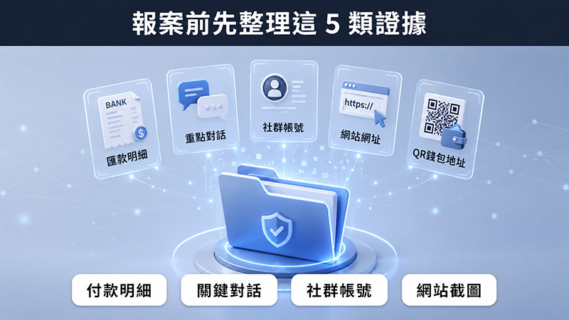 報案前怎麼整理匯款、對話與帳號?先抓這5類證據