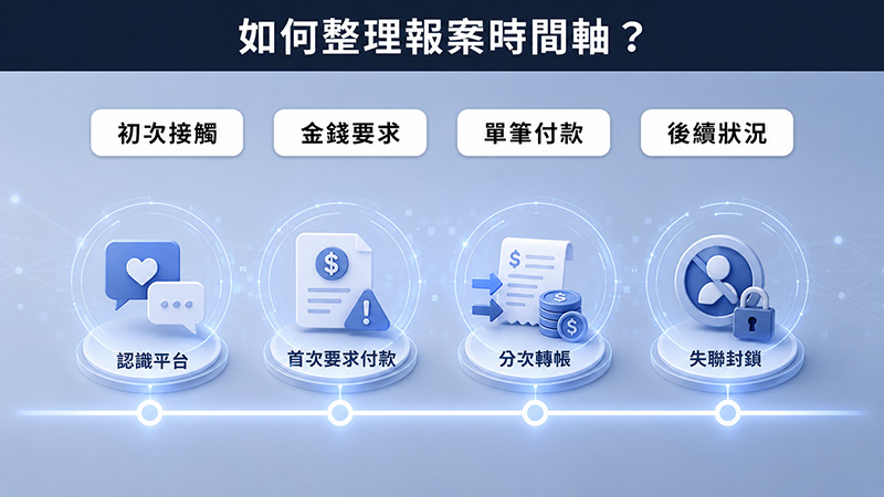 對話很多、匯款很多,報案時間軸怎麼整理才看得懂?