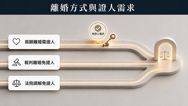 離婚證人是什麼?不是所有離婚方式都需要找證人