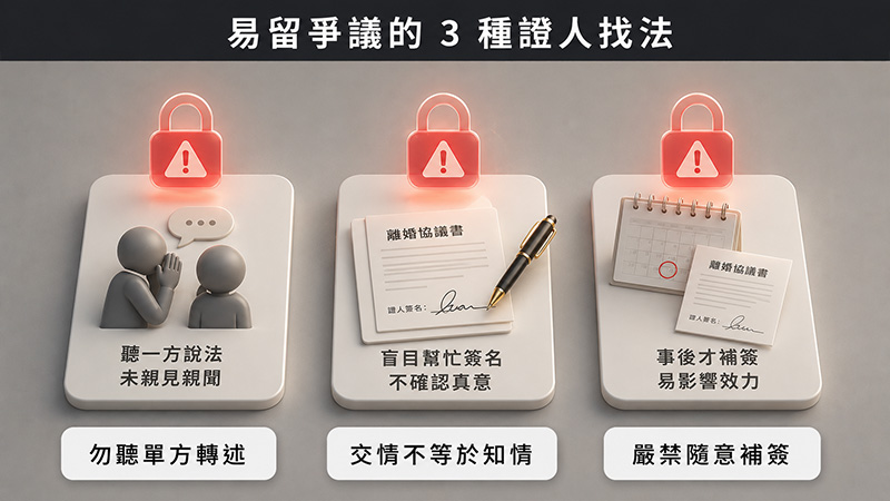 這3種離婚證人找法,最容易留下問題