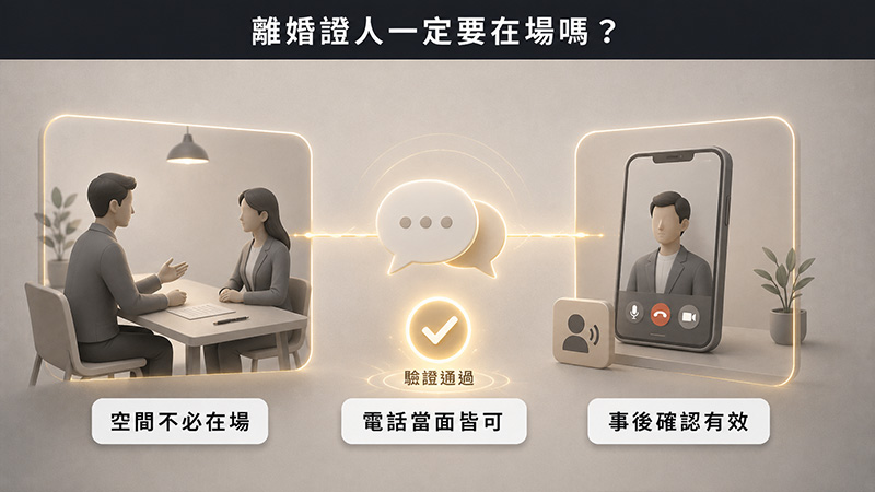 離婚證人一定要在場嗎?重點是有沒有親見或親聞離婚真意