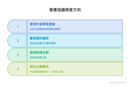 仔細協議檢查內容