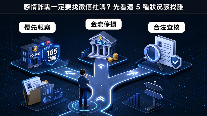 感情詐騙一定要找徵信社嗎?先看這 5 種狀況該找誰
