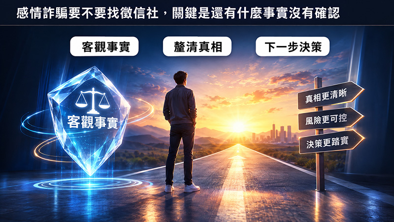 感情詐騙要不要找徵信社,關鍵是還有什麼事實沒有確認