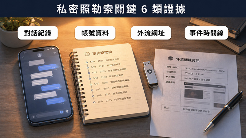 私密照勒索要留哪些證據？先保存這 6 類資料