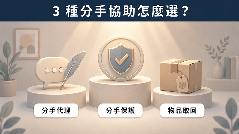 3 種分手協助怎麼選?分手代理、分手保護、物品取回差在哪