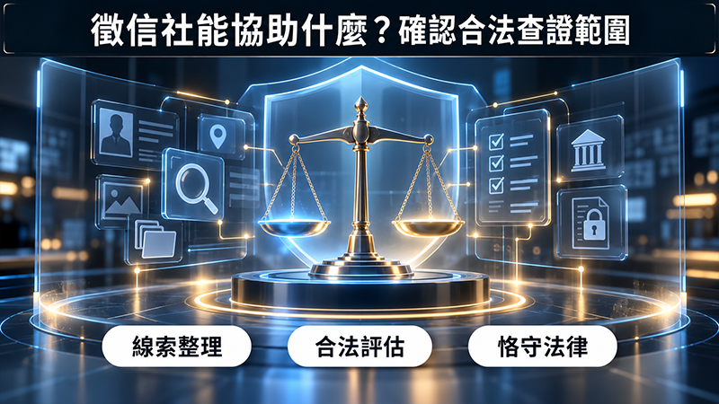 徵信社可以協助什麼?先確認合法查證範圍
