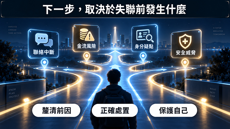 網友突然失聯,下一步取決於失聯前發生什麼