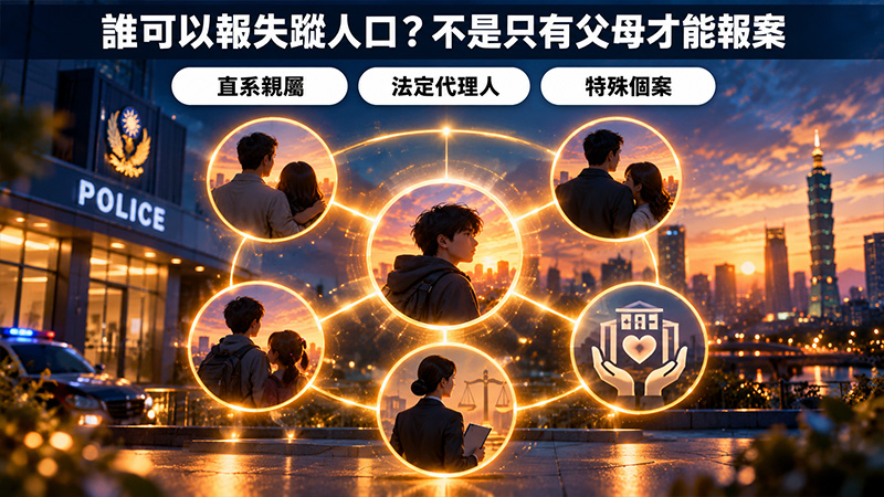誰可以報失蹤人口？不是只有父母才能報案