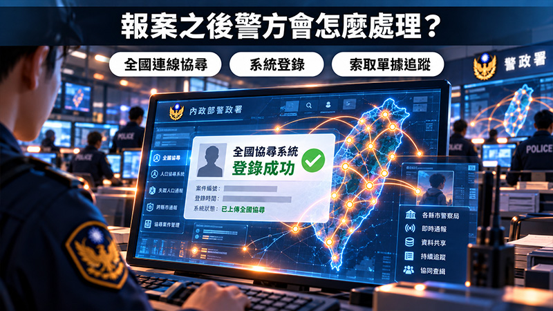 報案之後警方會怎麼處理？不是做完筆錄就結束