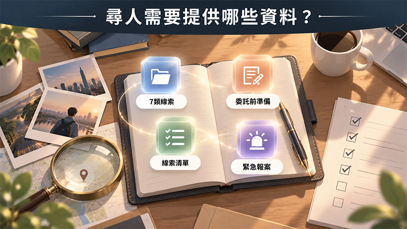 尋人需要提供哪些資料?7 類線索與委託前準備清單