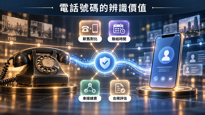 電話號碼有用嗎?重點是新舊與能否和其他資料對上