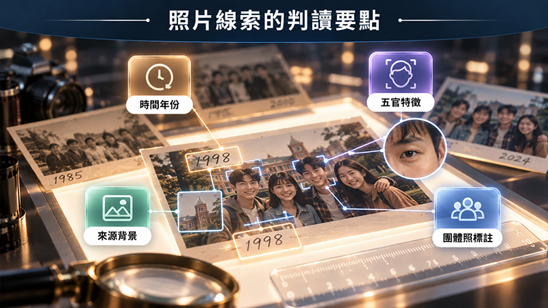 照片不只是看長相,還要看時間、來源與可辨識程度