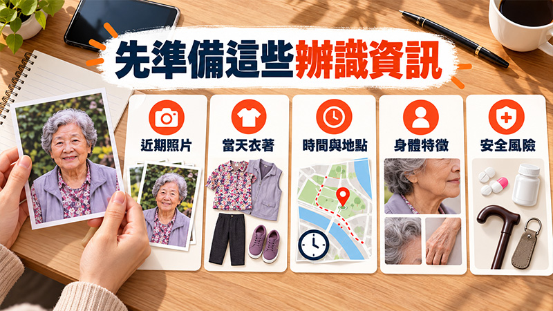 提供哪些資訊，能幫助警方辨識走失長輩？